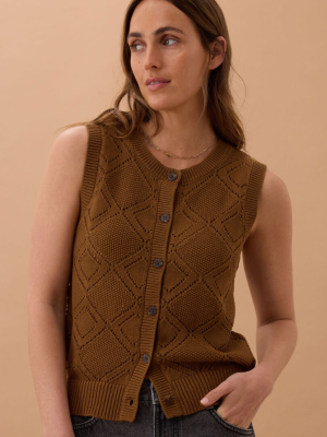 Dahlia Knit Vest Toffee