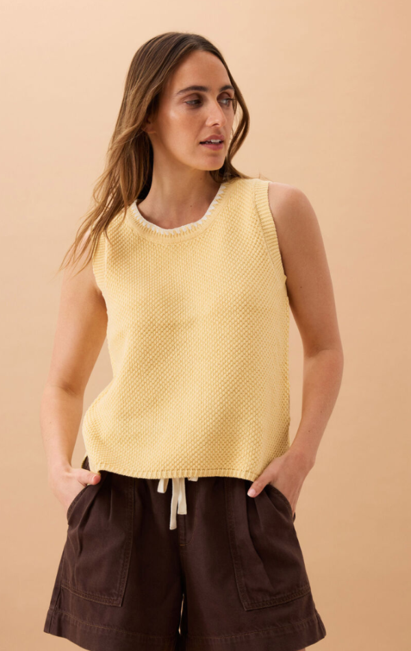 April Knit Tank Sunny Yellow