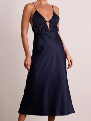 Florence Slip Midi Black