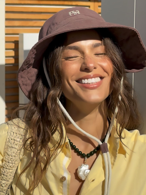 Ceres Monogram Bucket Hat Chocolate