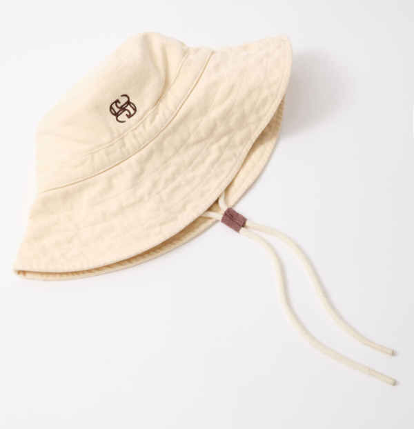 Ceres Monogram Bucket Hat Ecru