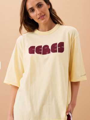 Liv Oversized Tee/Sunny Tint/Ceres Abstract