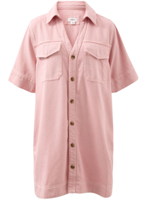 Sammy Relaxed Shirt Dress Washed Pink