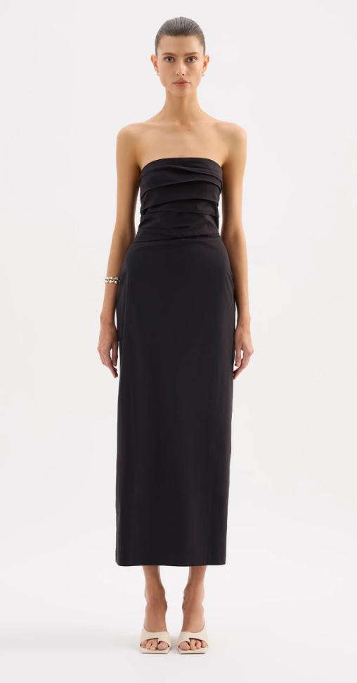 Raina Strapless Dress Black