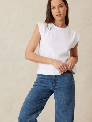 Extended Shoulder Tee White