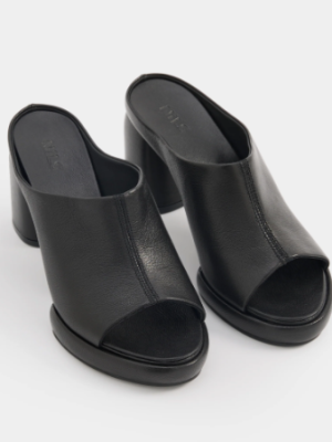 Amira Leather Mule Black