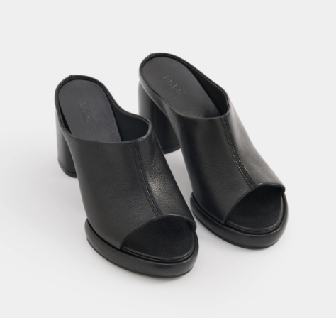 Amira Leather Mule Black