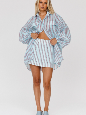 Romy Skirt Mint Striped