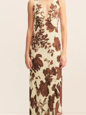 Plunged Maxi Dress Pineapple Wallflower