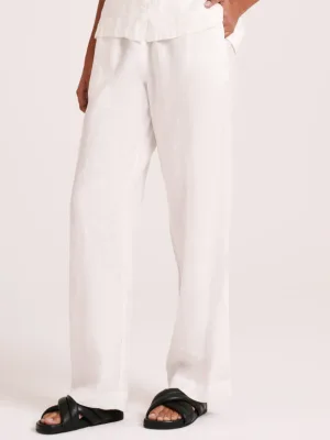 Lounge Linen Pant - White