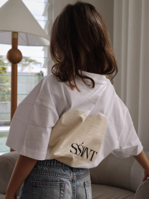 Kids Heart Tee White Cream Heart