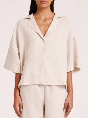 Lounge Linen Shirt - Natural
