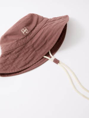 Monogram Bucket Hat Chocolate