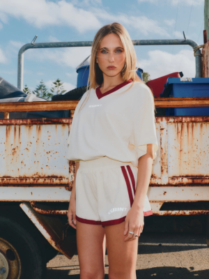 Reflective V Neck Tee Butter