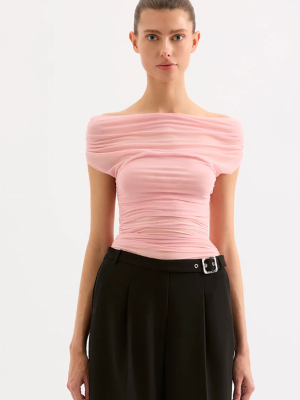Yael Mesh Top Rosewater