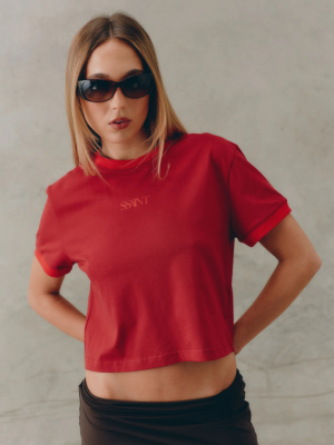 Logo Baby Tee Red