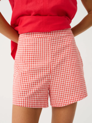 Demi Short Mandarin Gingham