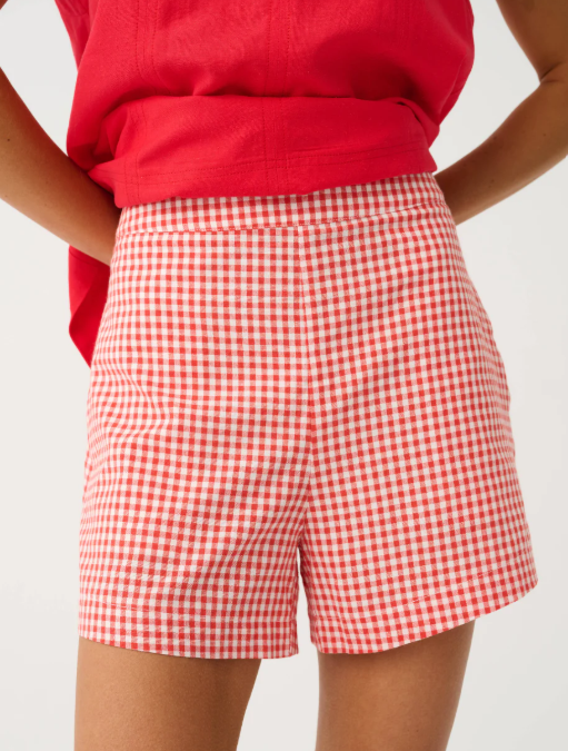 Demi Short Mandarin Gingham