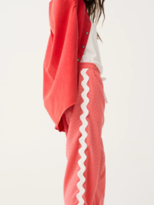 Blair Beach Pant Coral Gingham