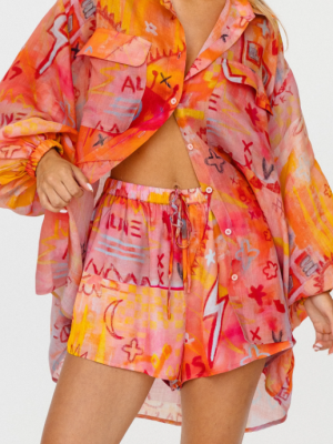 Mia Shorts Electric Sun