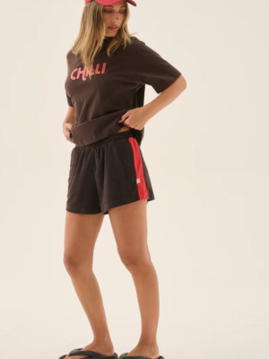 Aj Terry Stripe Short Mocha