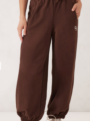 Barrel Leg Trackpant Chocolate
