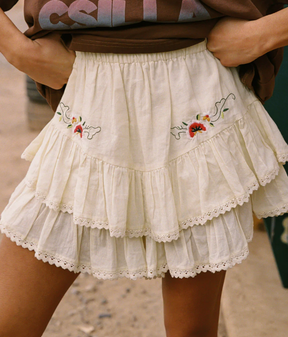 Reka Embroided Fae Frill Skort
