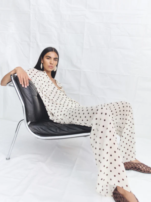 Dtrawstring Pant Blanc Polka