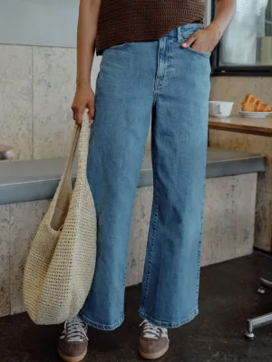 Core Wide Leg Jean Fresh Indigo