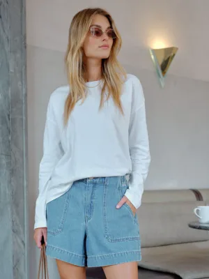 Scout Slouchy Long Sleeve Tee White