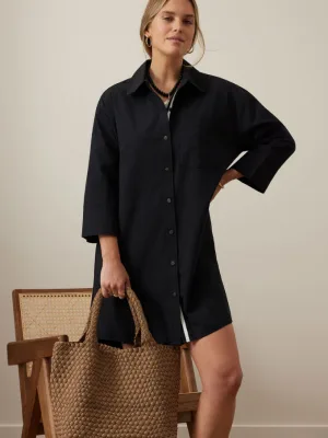 Anna Shirt Dress Black