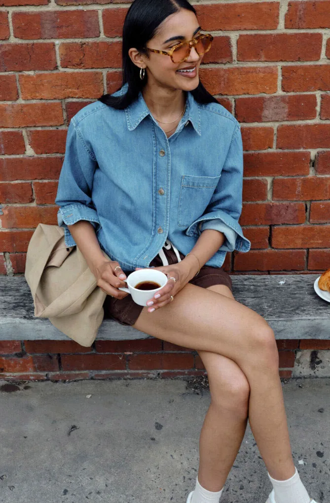 Elle Essential Shirt Vintage Blue