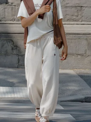 Bowie Barrel Leg Trackpant Buff Contrast Bind