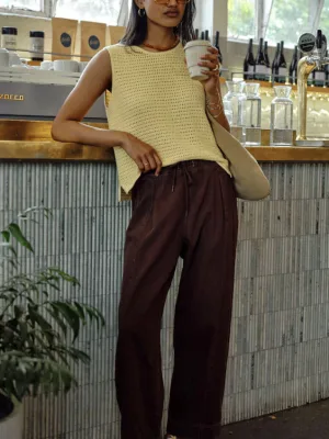Jessie Barrel Pant Chocolate