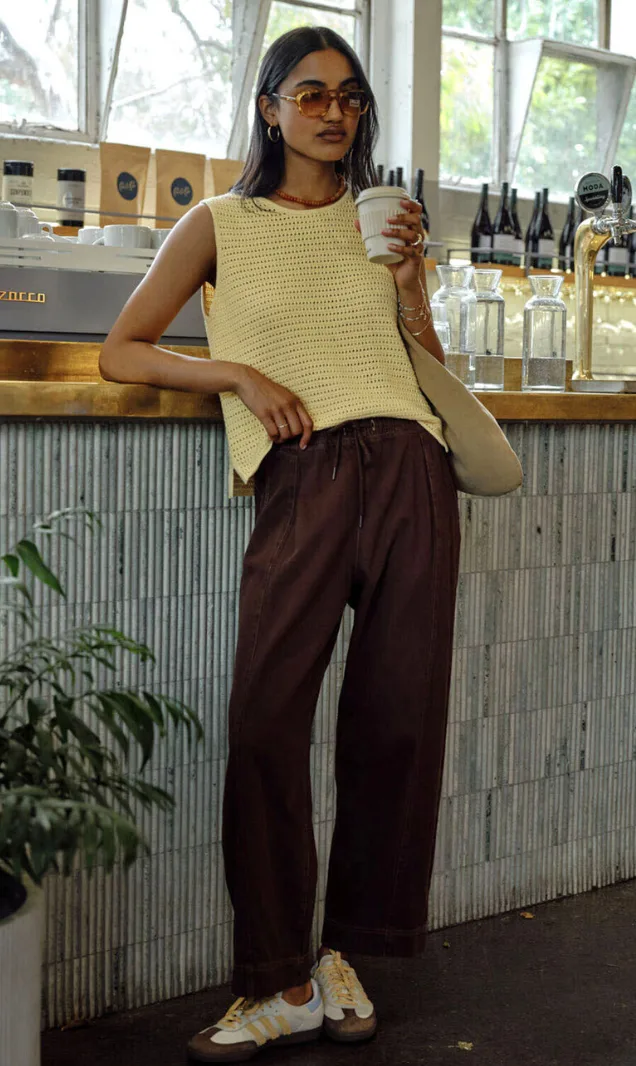 Jessie Barrel Pant Chocolate