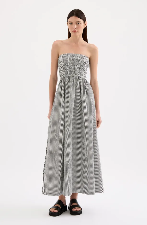 Quinn Maxi Dress Black Stripe