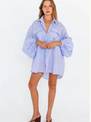 Lillian Shirt Ramie Lilac