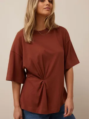 Kaia Twist Tee Ginger
