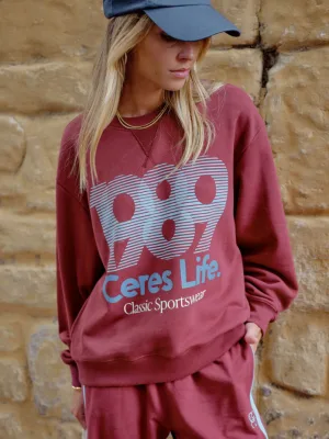 Romy Sweat Washed Burgundy 1989 Logo