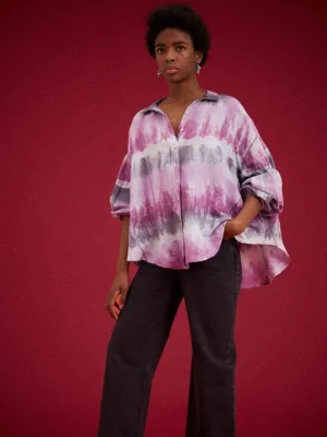 Purple Wave Chalm Shirt