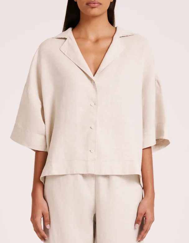 Lounge Linen Shirt - Natural