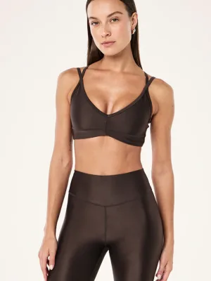 Paramount Sports Bra Coffee Shine