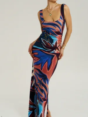 Emma Maxi Dress Bordeaux Bor