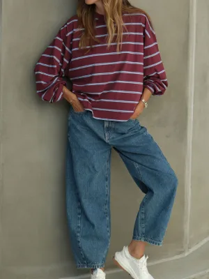 Maggie Tapered Barrel Jean Fresh Indigo