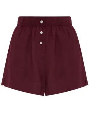 Lounge Linen Short - Merlot