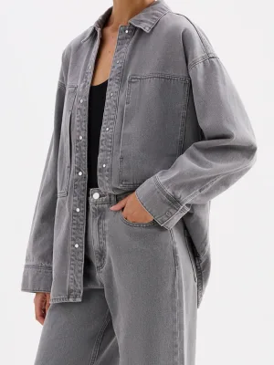 Calvi Denim Shacket - Steel