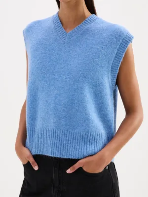 Devian Knit Vest - Polar Blue
