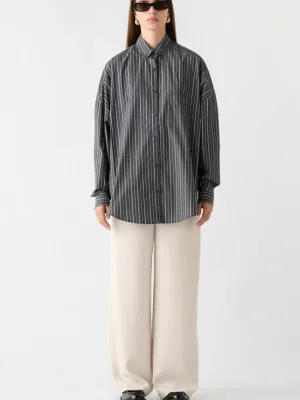 Soulmate Shirt Charcoal Stripe