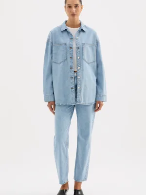 Organic Denim Overshirt Soft Blue