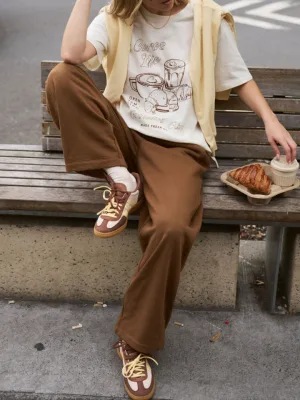 Jenna Tapered Trackpant Toffee